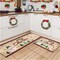 Snowman Kitchen Rugs - Set of 2 Kitchen Mats Merry Christmas Non-Slip Kitchen Backing Area Rugs Indoor Floor Mats Christmas Door Mat Runner Rug Carpet Home Decor